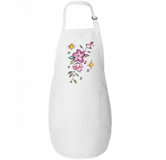 Aprons Mid Length With Pockets | Q-Tees Q4350