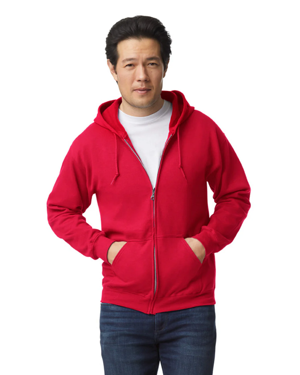 Blank Zip-Up Hoodies 50/50 Cotton-Polyester 13.3 oz  | Gildan 18600 - Image 11