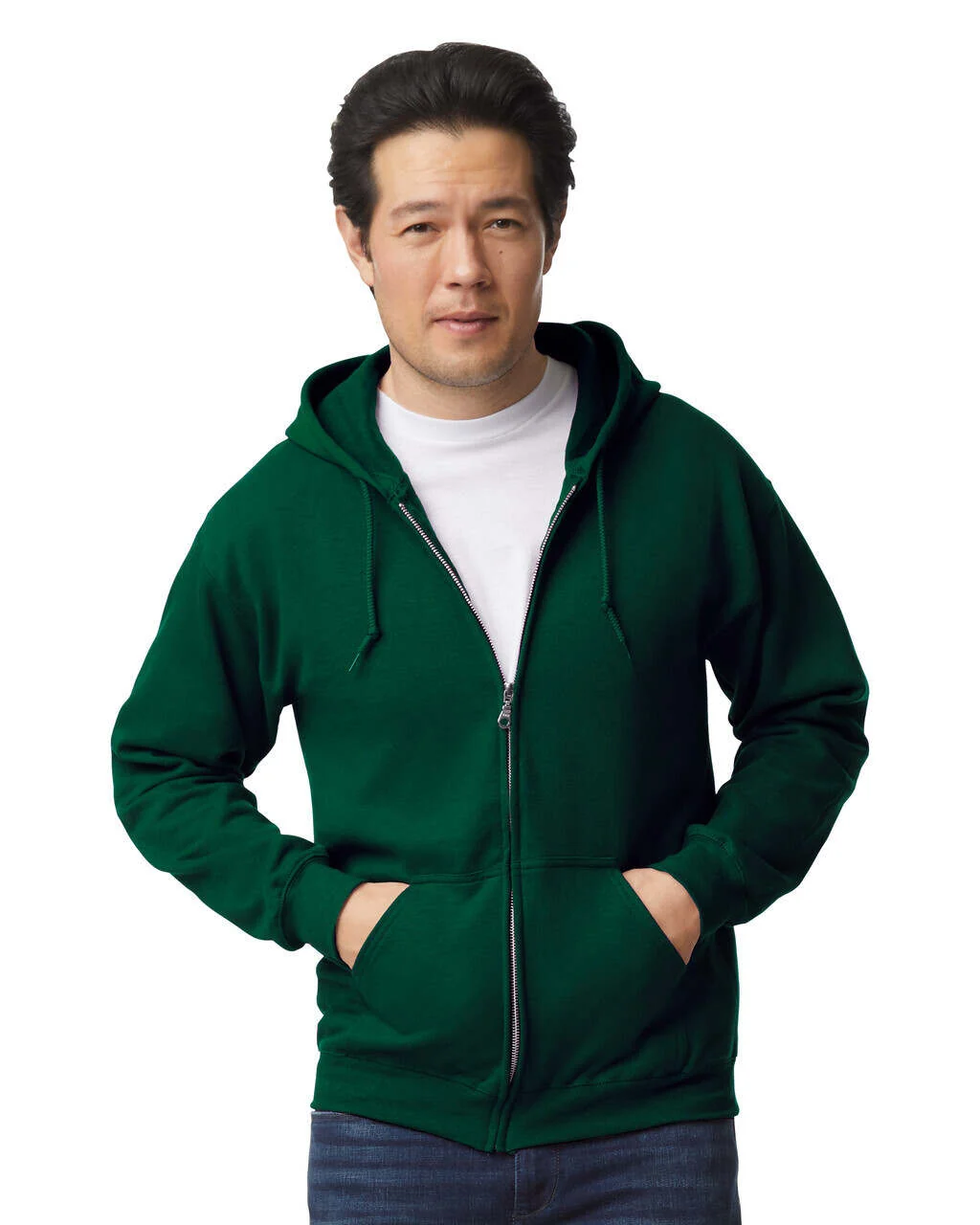 Blank Zip-Up Hoodies 50/50 Cotton-Polyester 13.3 oz  | Gildan 18600 - Image 13