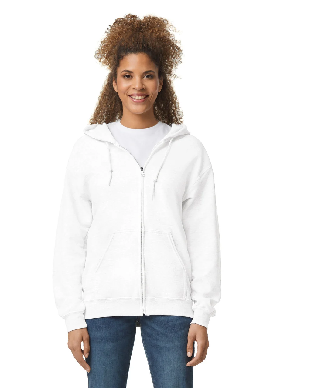 Blank Zip-Up Hoodies 50/50 Cotton-Polyester 13.3 oz  | Gildan 18600 - Image 5
