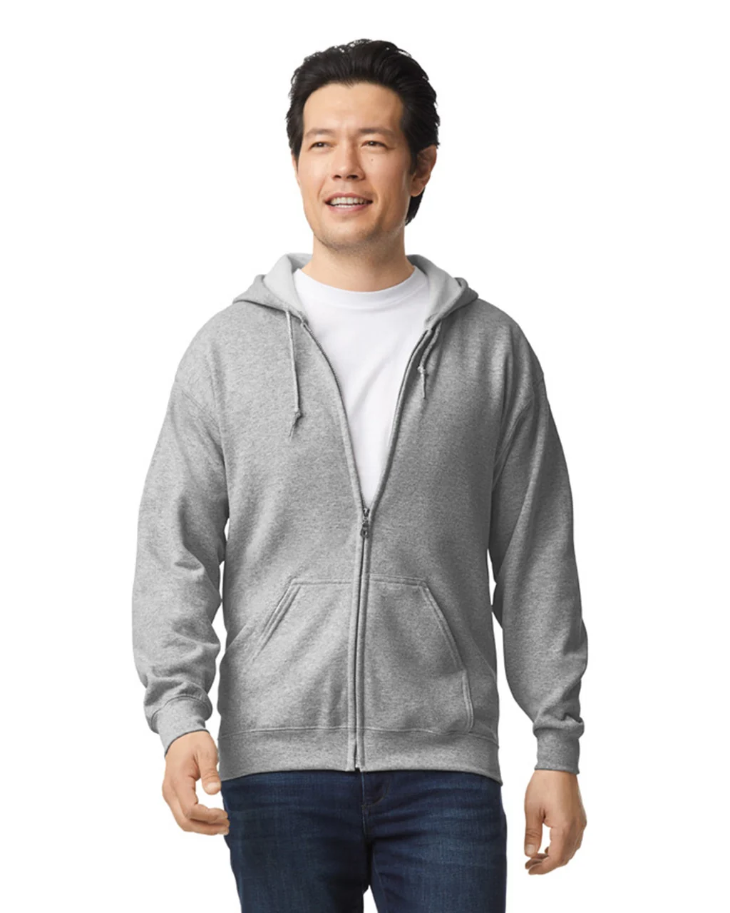 Blank Zip-Up Hoodies 50/50 Cotton-Polyester 13.3 oz  | Gildan 18600 - Image 7