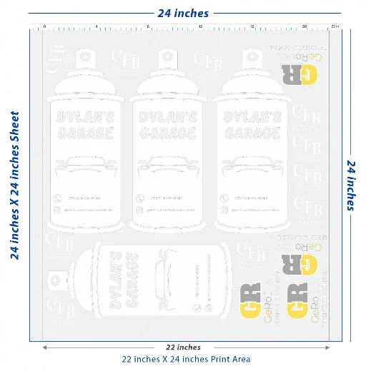 Custom DTF Transfer Sheet – 22" x 24"