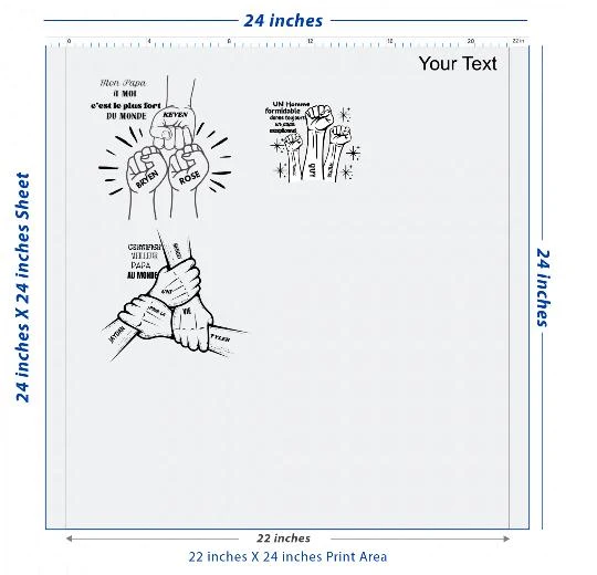 Custom DTF Transfer Sheet – 22" x 24"