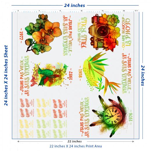 Custom DTF Transfer Sheet – 22" x 24"