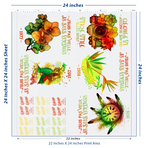 Custom DTF Transfer Sheet – 22" x 24"