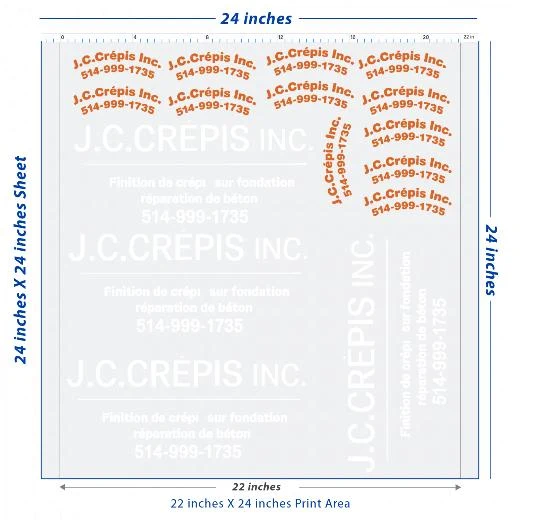 Custom DTF Transfer Sheet – 22" x 24"
