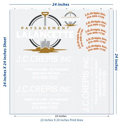 Custom DTF Transfer Sheet – 22" x 24"