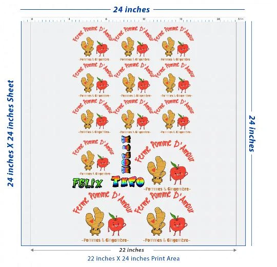 Custom DTF Transfer Sheet – 22" x 24"
