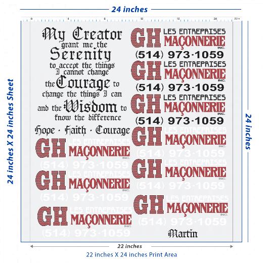 Custom DTF Transfer Sheet – 22" x 24"