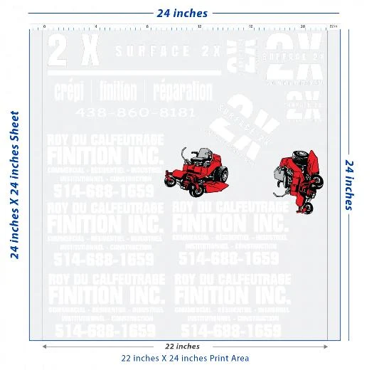 Custom DTF Transfer Sheet – 22" x 24"