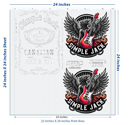 Custom DTF Transfer Sheet – 22" x 24"