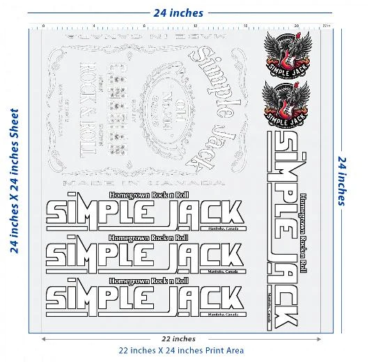 Custom DTF Transfer Sheet – 22" x 24"