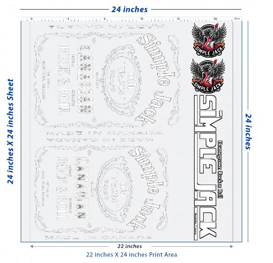Custom DTF Transfer Sheet – 22" x 24"