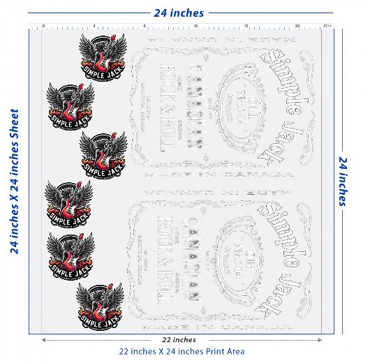 Custom DTF Transfer Sheet – 22" x 24"