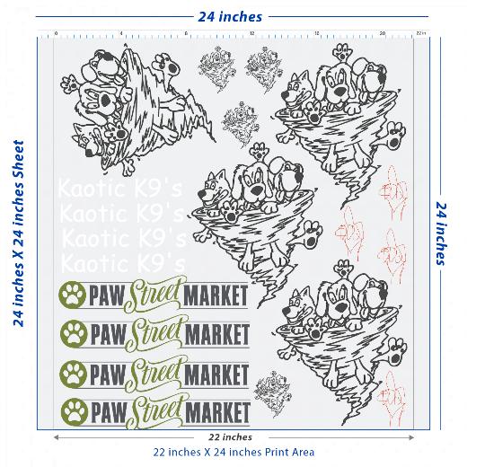 Custom DTF Transfer Sheet – 22" x 24"
