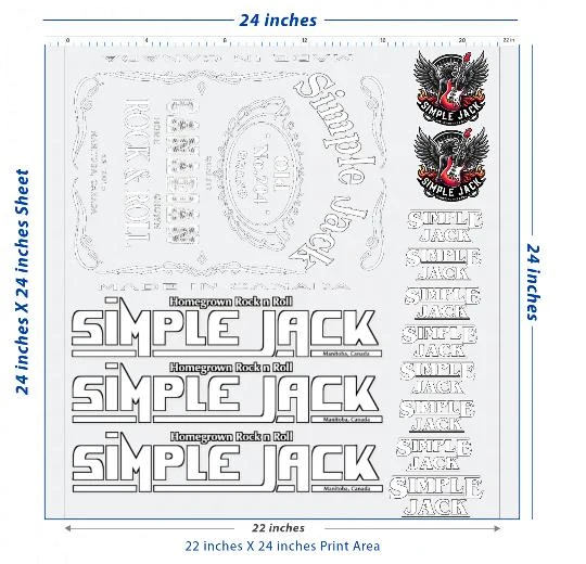 Custom DTF Transfer Sheet – 22" x 24"