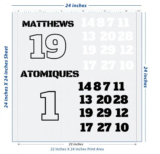 Custom DTF Transfer Sheet – 22" x 24"