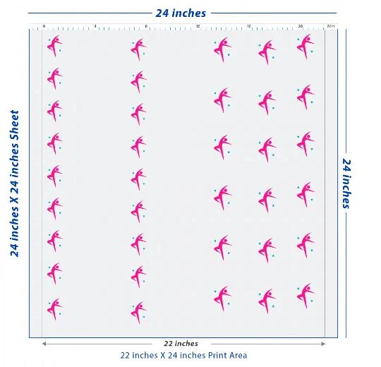 Premium DTF Transfer Sheet – 22" x 24"