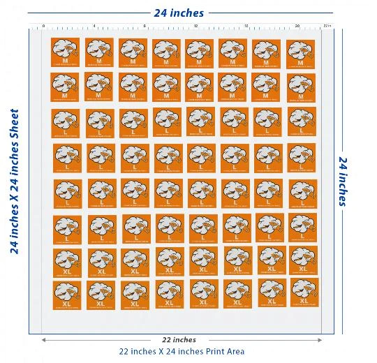Premium DTF Transfer Sheet – 22" x 24"