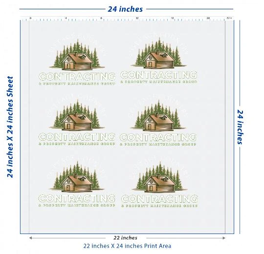 Premium DTF Transfer Sheet – 22" x 24"