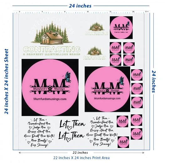 Premium DTF Transfer Sheet – 22" x 24"