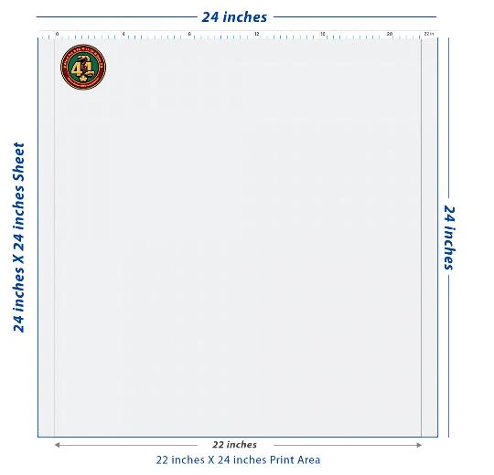Premium DTF Transfer Sheet – 22" x 24"