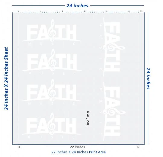 Premium DTF Transfer Sheet – 22" x 24"