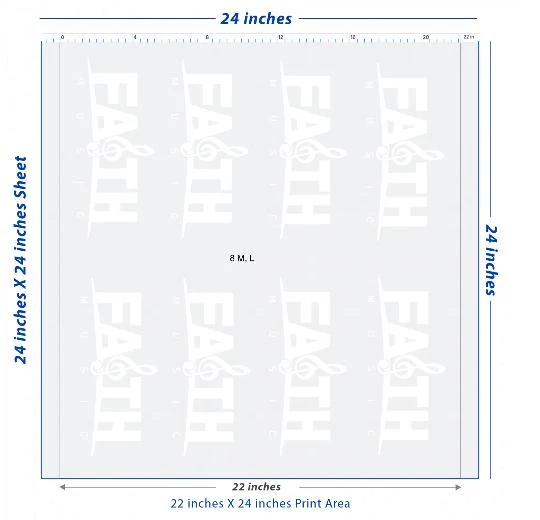 Premium DTF Transfer Sheet – 22" x 24"