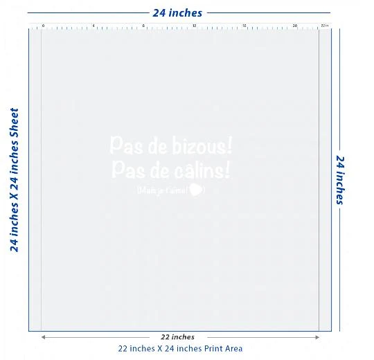 Premium DTF Transfer Sheet – 22" x 24"