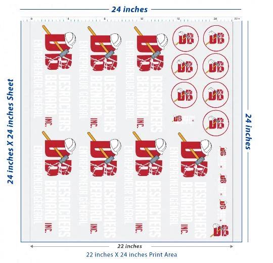 Premium DTF Transfer Sheet – 22" x 24"
