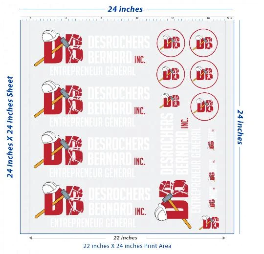 Premium DTF Transfer Sheet – 22" x 24"