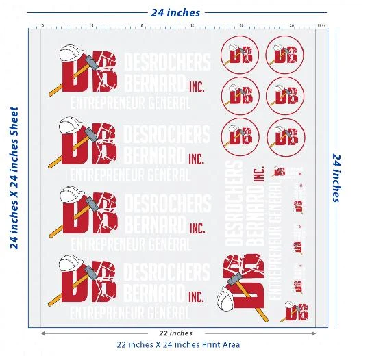 Premium DTF Transfer Sheet – 22" x 24"
