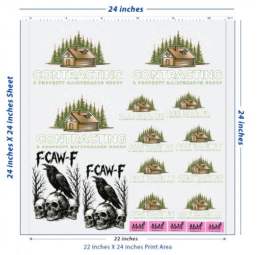 Premium DTF Transfer Sheet – 22" x 24"
