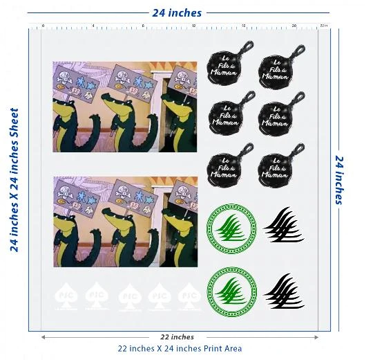 Premium DTF Transfer Sheet – 22" x 24"