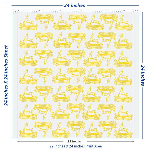 Premium DTF Transfer Sheet – 22" x 24"
