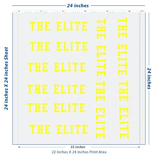 Premium DTF Transfer Sheet – 22" x 24"