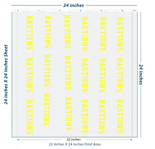 Premium DTF Transfer Sheet – 22" x 24"