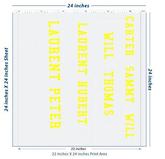 Premium DTF Transfer Sheet – 22" x 24"