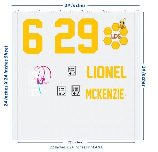 Premium DTF Transfer Sheet – 22" x 24"