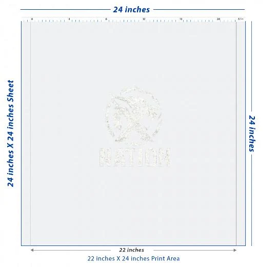 Premium DTF Transfer Sheet – 22" x 24"