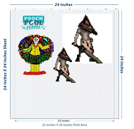 Premium DTF Transfer Sheet – 22" x 24"