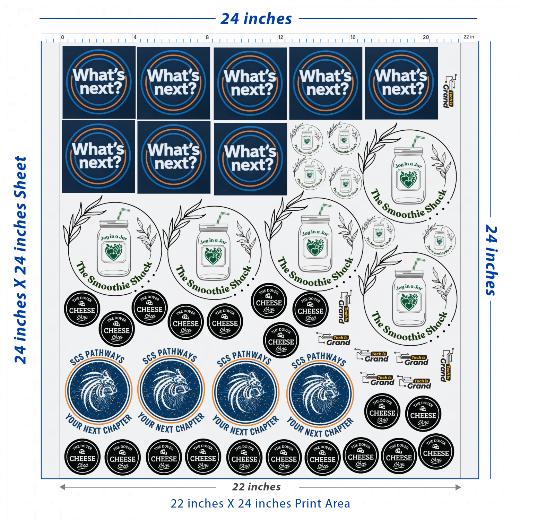 Premium DTF Transfer Sheet – 22" x 24"
