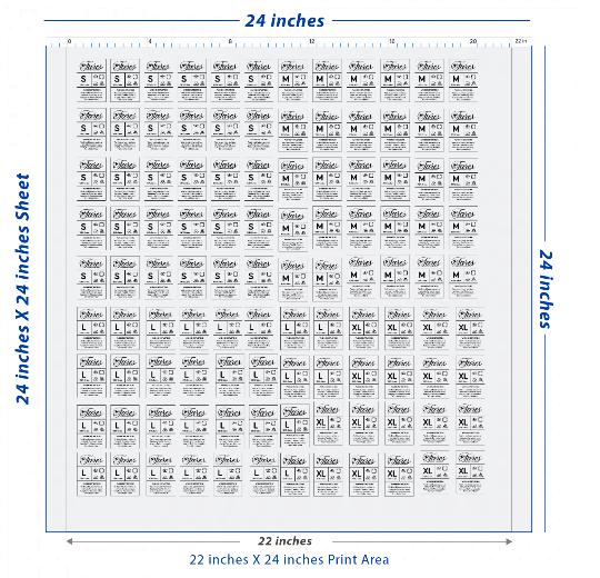 Premium DTF Transfer Sheet – 22" x 24"