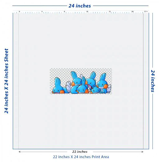 Premium DTF Transfer Sheet – 22" x 24"