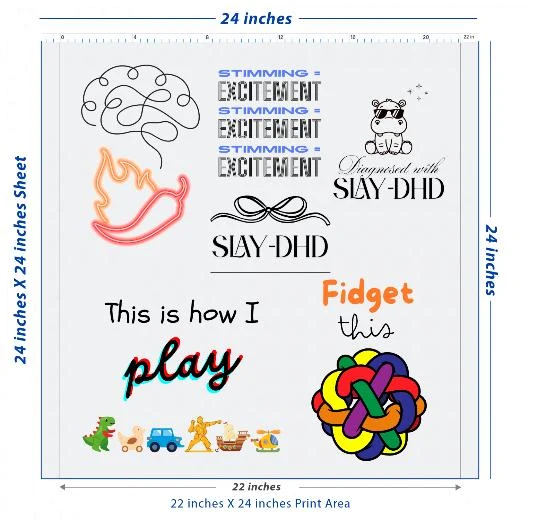 Premium DTF Transfer Sheet – 22" x 24"