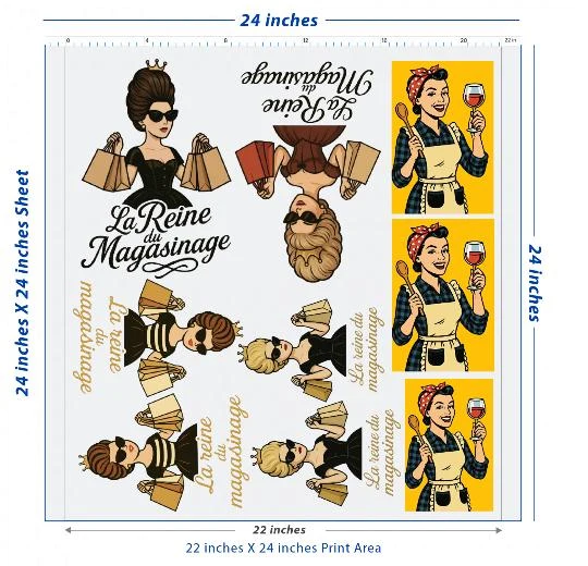 Premium DTF Transfer Sheet – 22" x 24"