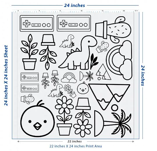 Premium DTF Transfer Sheet – 22" x 24"