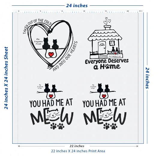 Premium DTF Transfer Sheet – 22" x 24"
