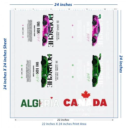 Premium DTF Transfer Sheet – 22" x 24"