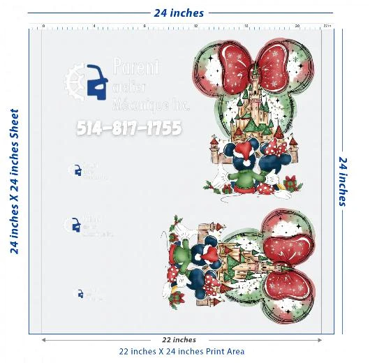 Premium DTF Transfer Sheet – 22" x 24"